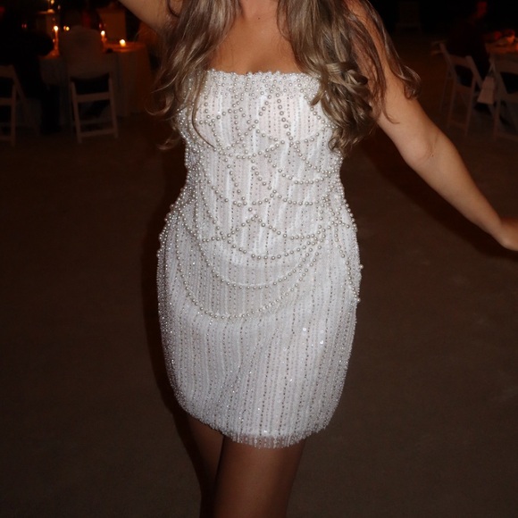 Rosie Etienne White Beaded Dress - Picture 1 of 3